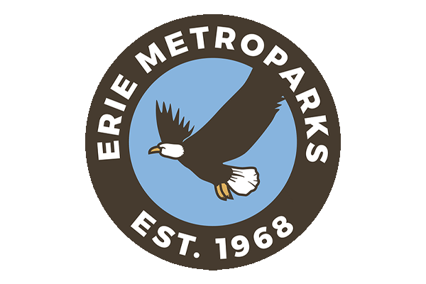 Erie Metroparks logo featuring an eagle in flight