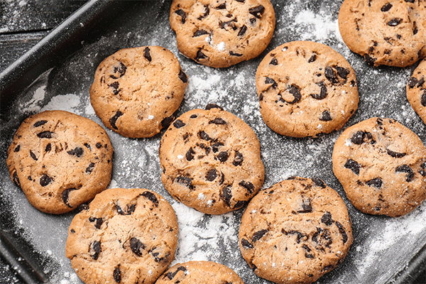 cookies on a sheet tray