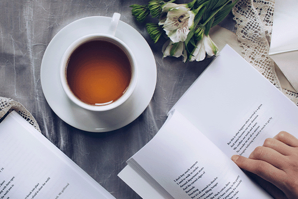 tea and books